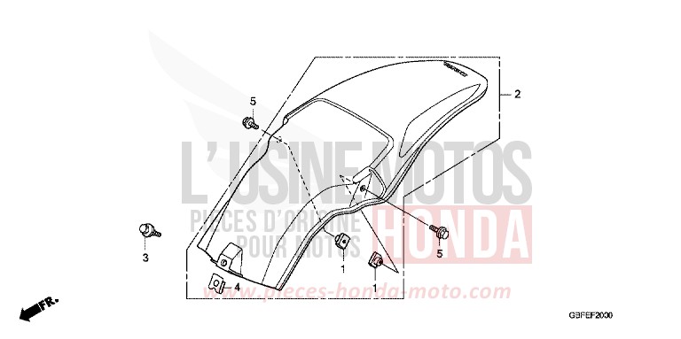 KOTFLUEGEL, HINTEN von CR85R "Big Wheel" EXTREME RED (R292) von 2007